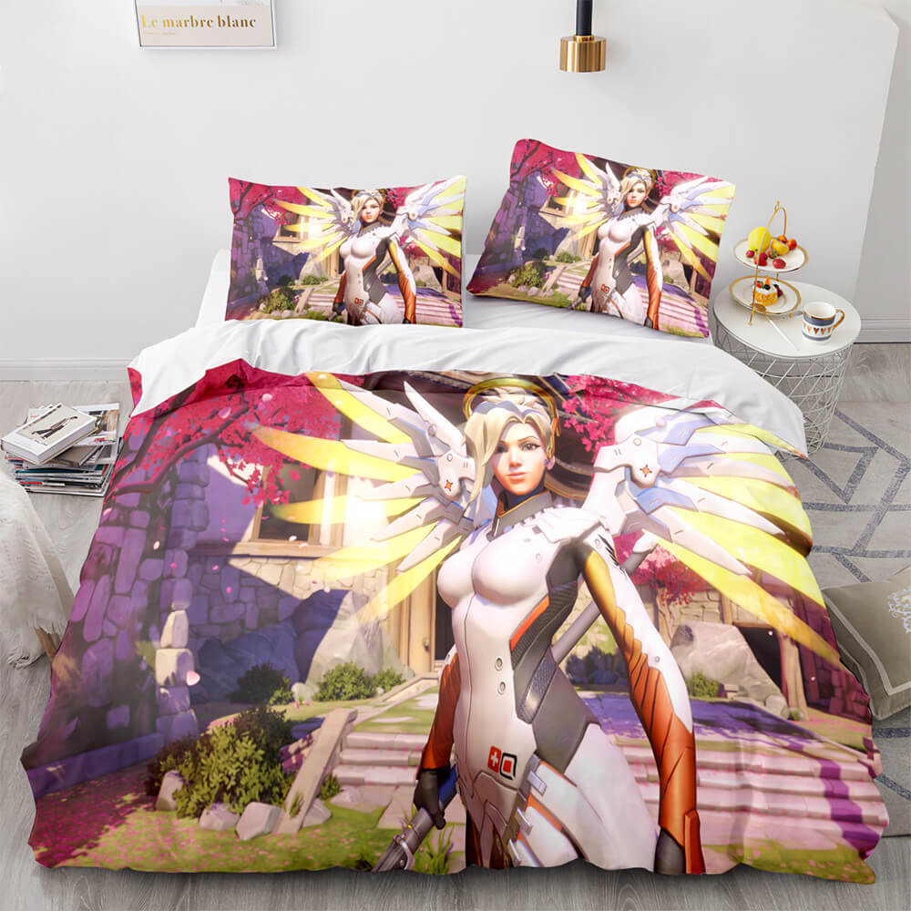 2025 NEW PS4 Overwatch Pattern Bedding Set Quilt Covers Room Decoration