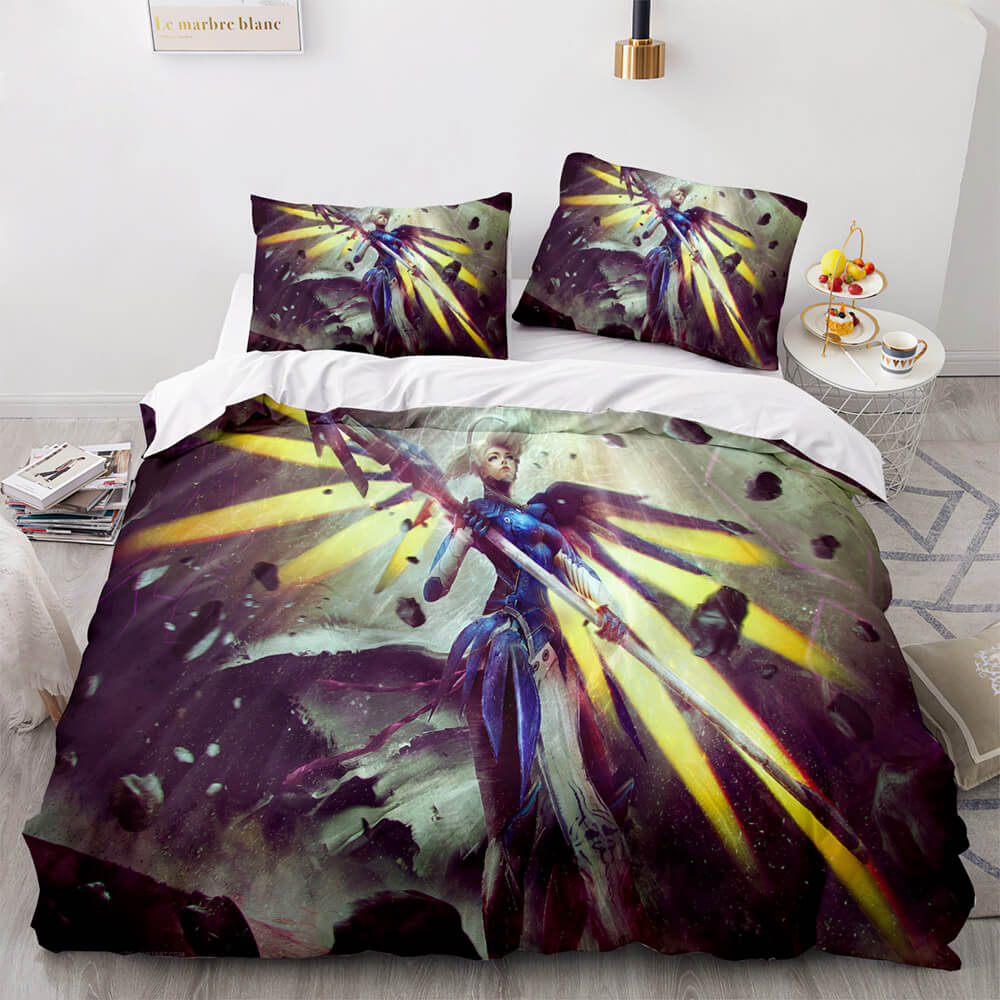 2025 NEW PS4 Overwatch Pattern Bedding Set Quilt Covers Room Decoration