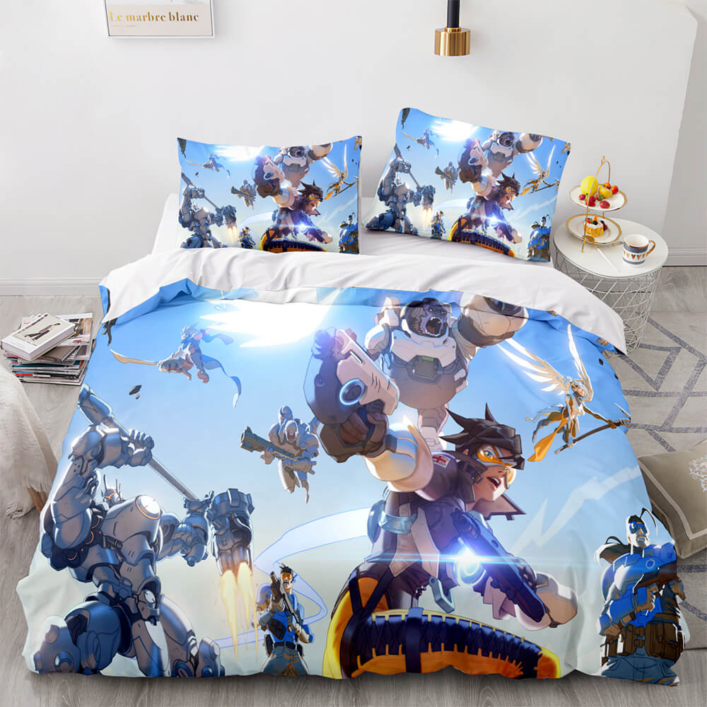 2025 NEW PS4 Overwatch Pattern Bedding Set Quilt Covers Room Decoration