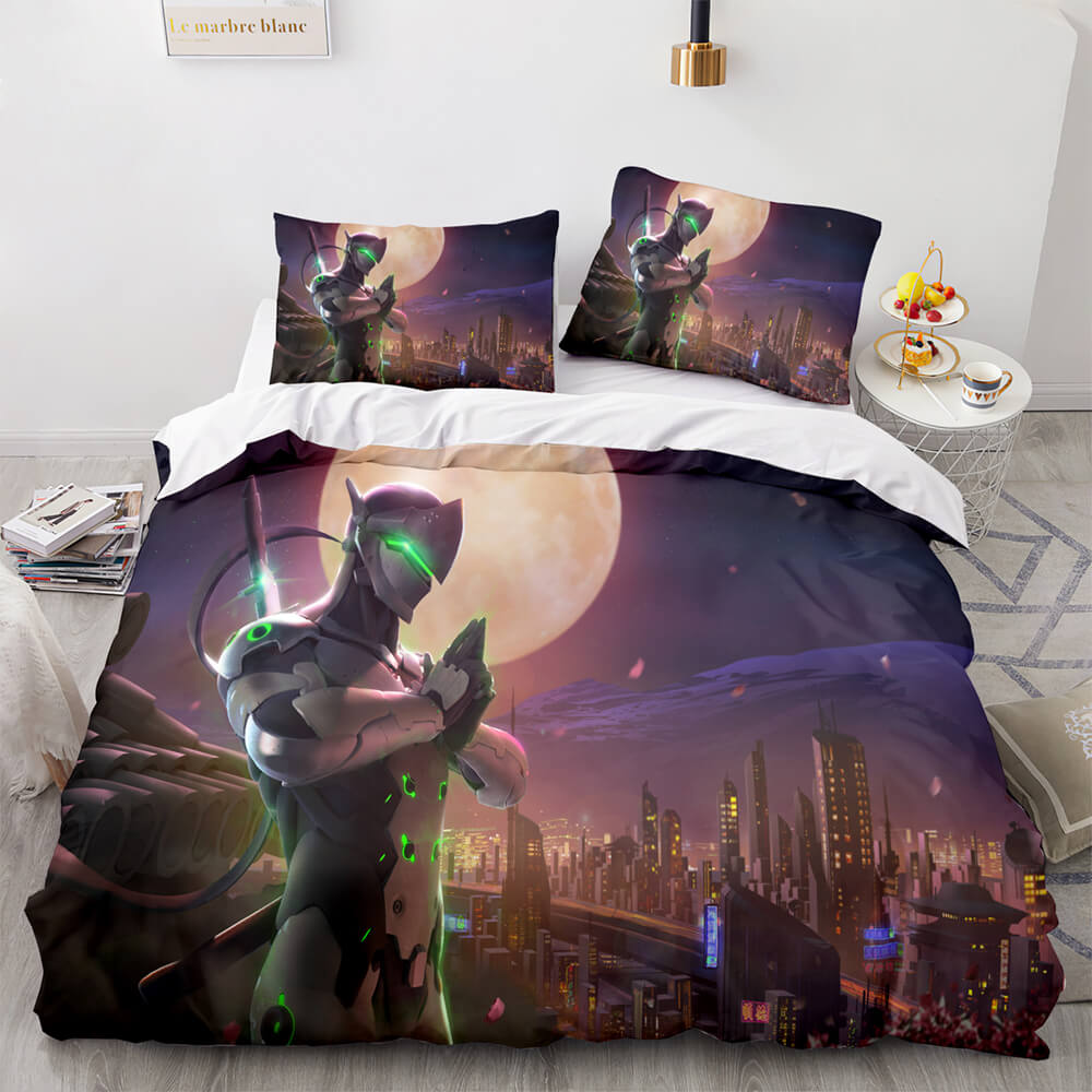 2025 NEW PS4 Overwatch Pattern Bedding Set Quilt Covers Room Decoration