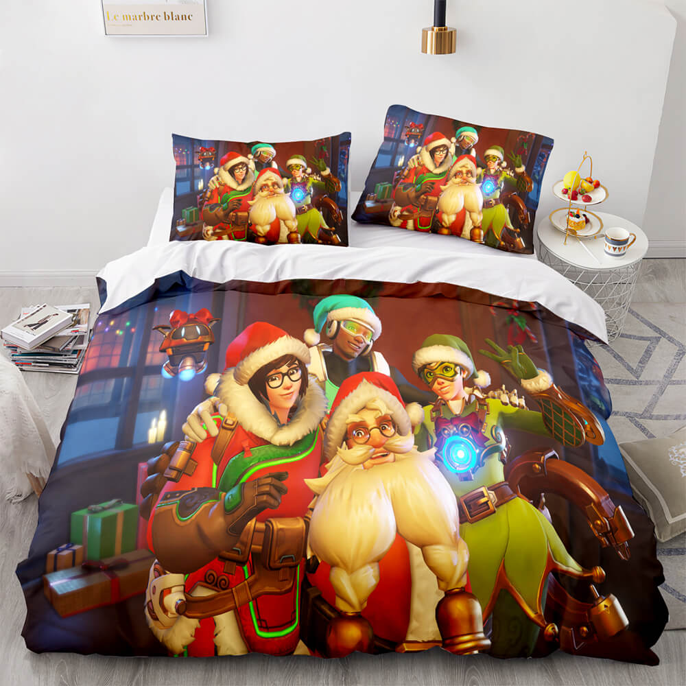2025 NEW PS4 Overwatch Pattern Bedding Set Quilt Covers Room Decoration