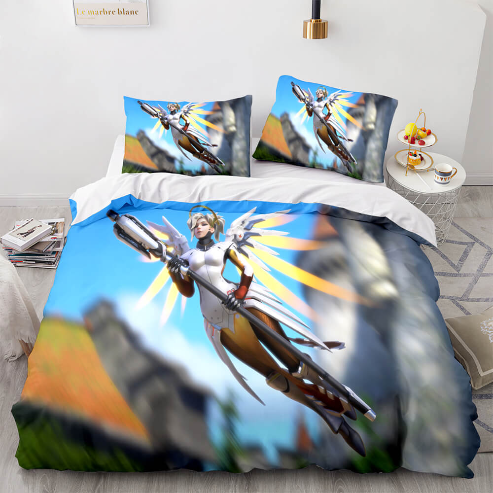 2025 NEW PS4 Overwatch Pattern Bedding Set Quilt Covers Room Decoration