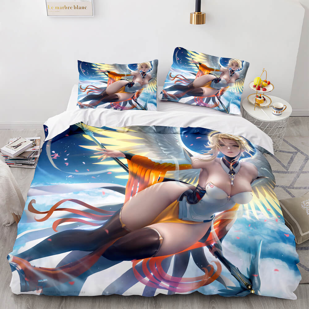 2025 NEW PS4 Overwatch Pattern Bedding Set Quilt Covers Room Decoration