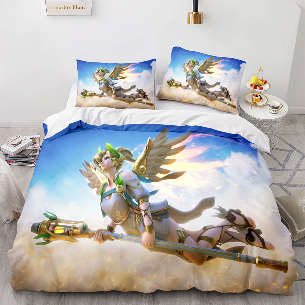 2025 NEW PS4 Overwatch Pattern Bedding Set Quilt Covers Room Decoration