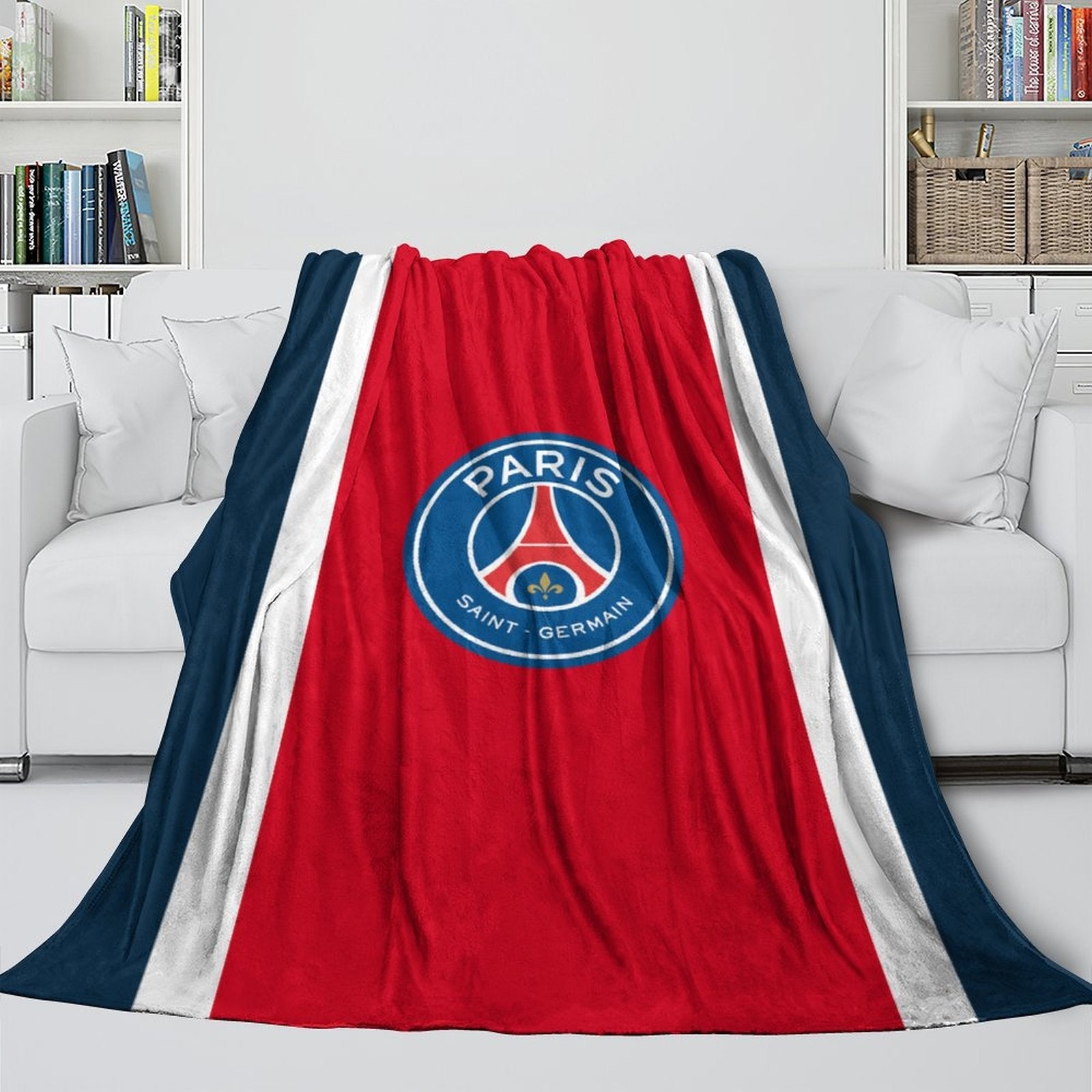 2024 NEW Paris Saint-Germain Blanket Flannel Throw Room Decoration