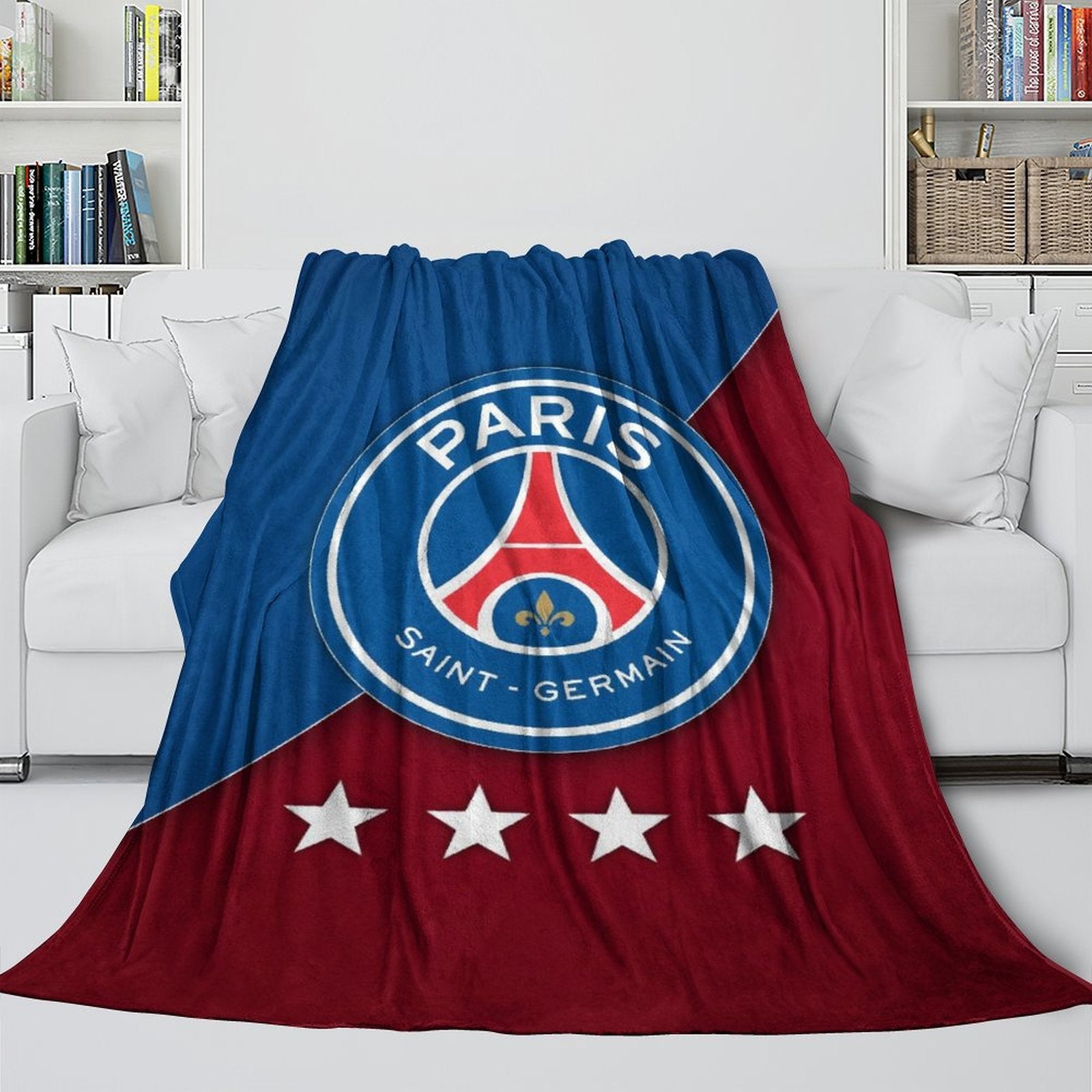 2024 NEW Paris Saint-Germain Blanket Flannel Throw Room Decoration