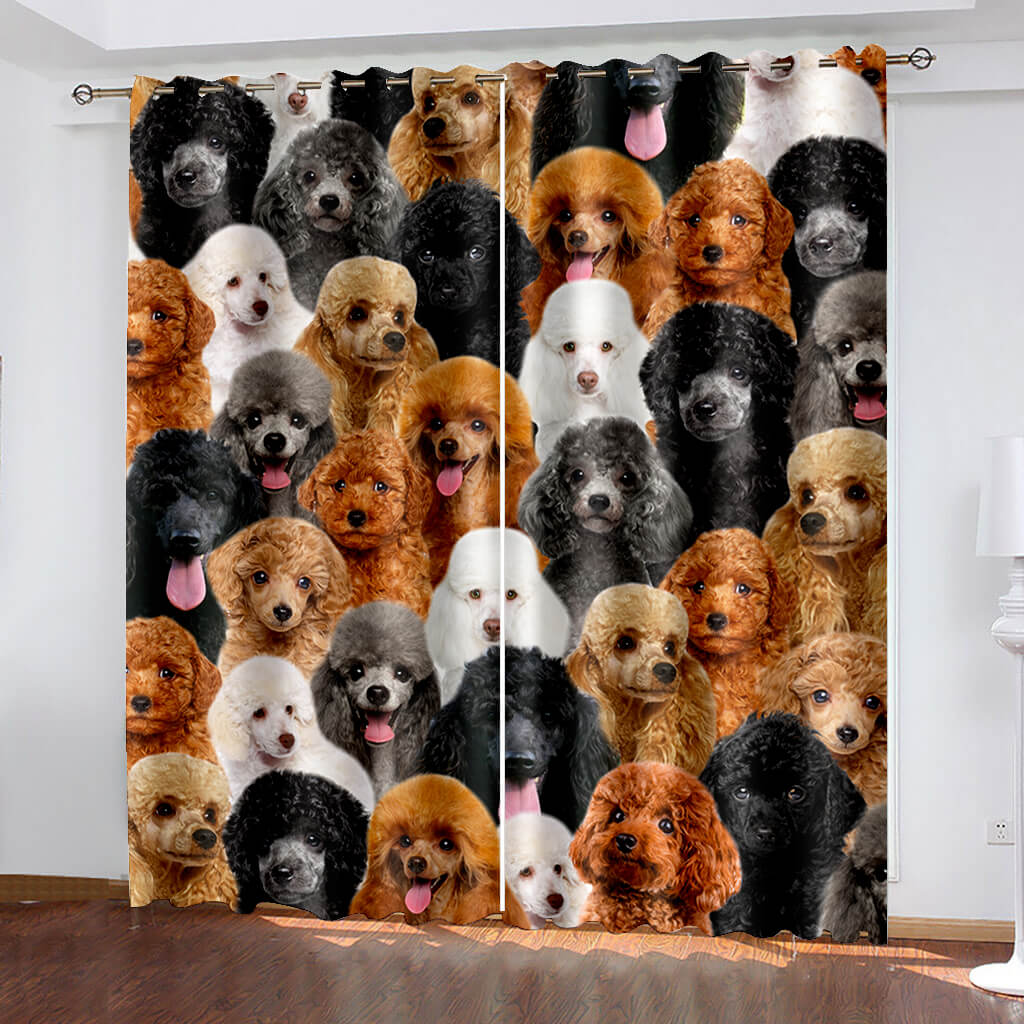 2025 NEW Pet Dogs Curtains Blackout Window Treatments Drapes for Room Decoration