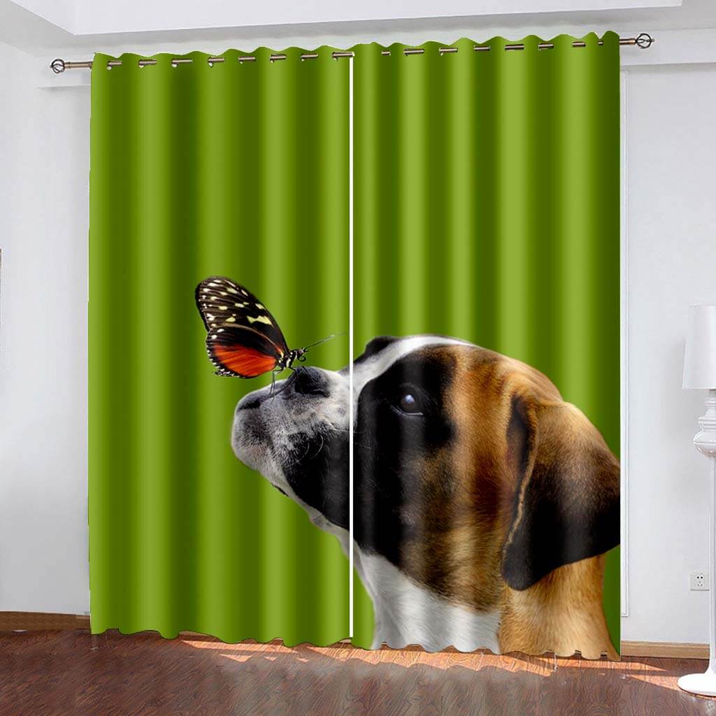 2025 NEW Pet Dogs Curtains Blackout Window Treatments Drapes for Room Decoration