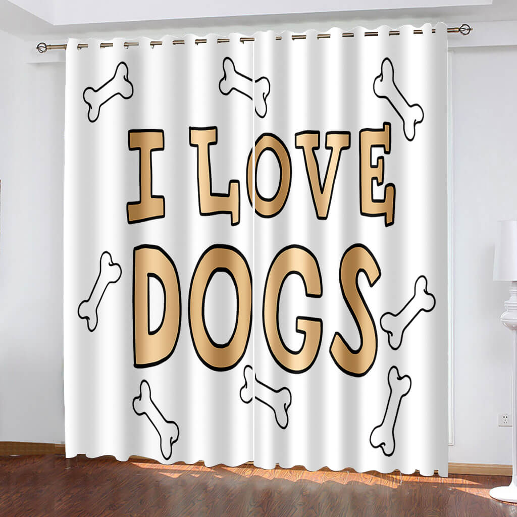 2025 NEW Pet Dogs Curtains Blackout Window Treatments Drapes for Room Decoration