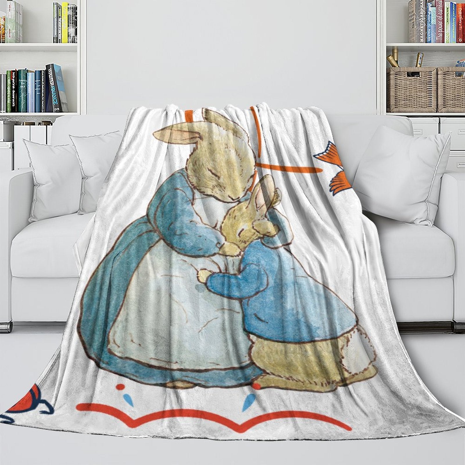 2024 NEW Peter Rabbit Blanket Flannel Throw Room Decoration