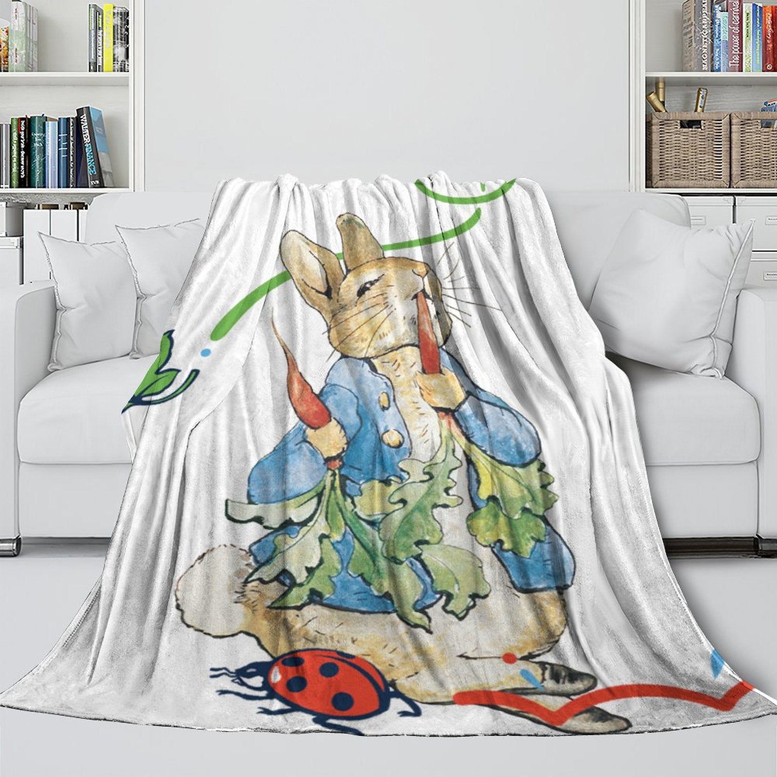 2024 NEW Peter Rabbit Blanket Flannel Throw Room Decoration