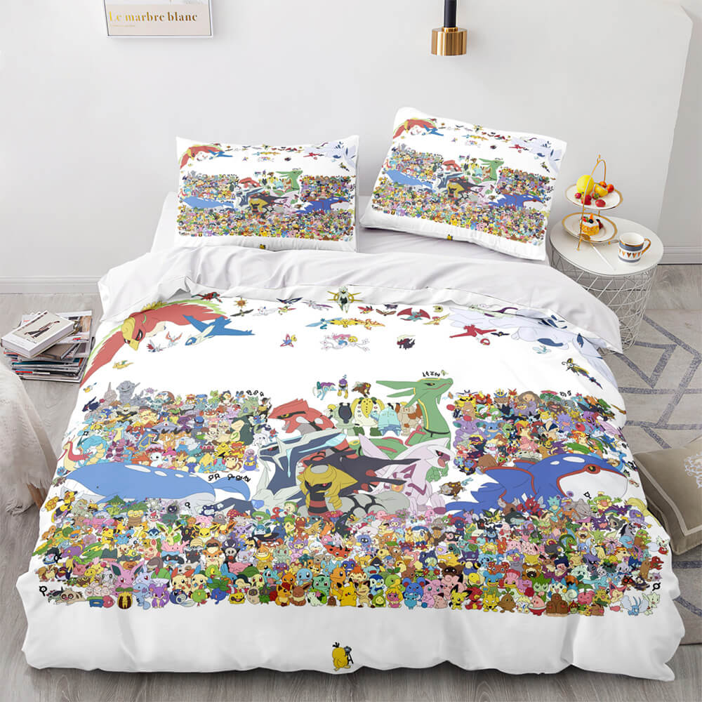 2024 NEW Pikachu Cosplay Bedding Set Full Quilt Covers Room Decoration