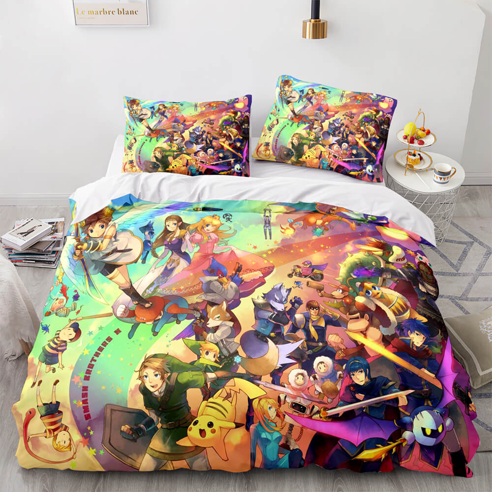 2024 NEW Pikachu Cosplay Bedding Set Full Quilt Covers Room Decoration