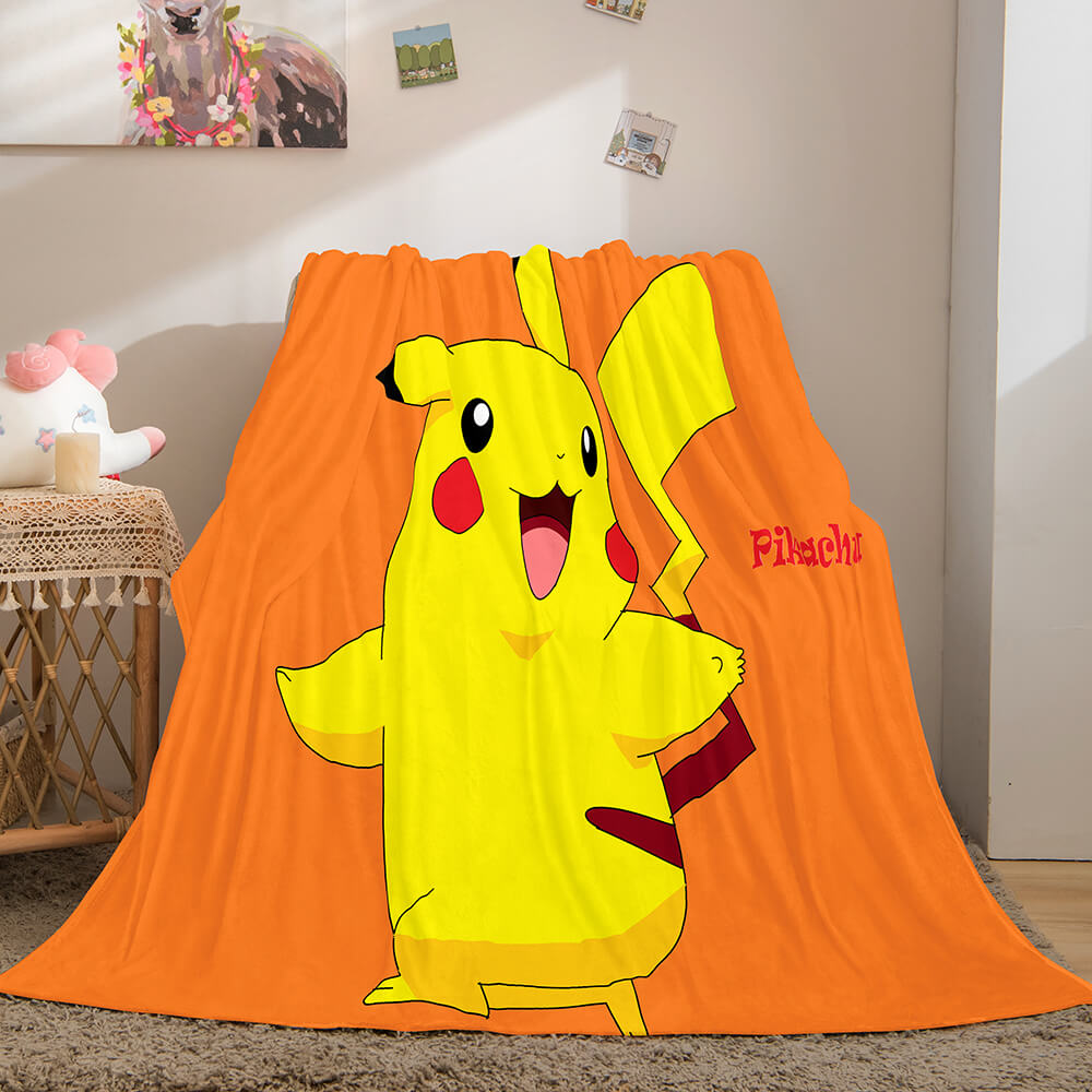 2024 NEW Pikachu Cosplay Caroset Blanket Flannel Throw