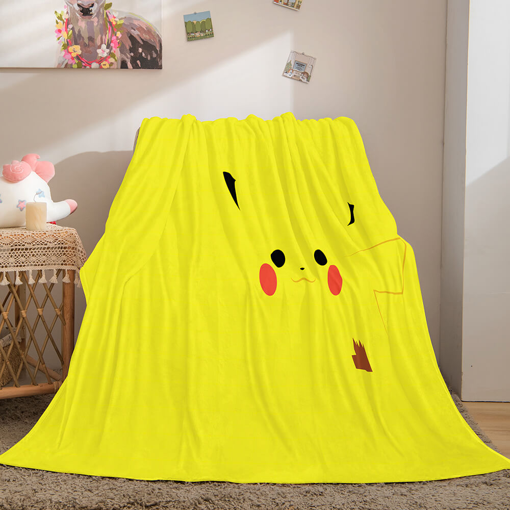 2024 NEW Pikachu Cosplay Caroset Blanket Flannel Throw