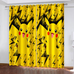 2024 NEW Pikachu Curtains Blackout Window Drapes