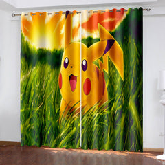 2024 NEW Pikachu Curtains Blackout Window Drapes