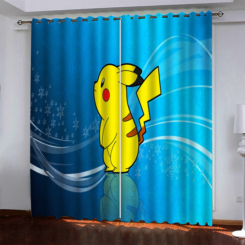 2024 NEW Pikachu Curtains Pattern Blackout Window Drapes