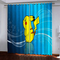 2024 NEW Pikachu Curtains Pattern Blackout Window Drapes