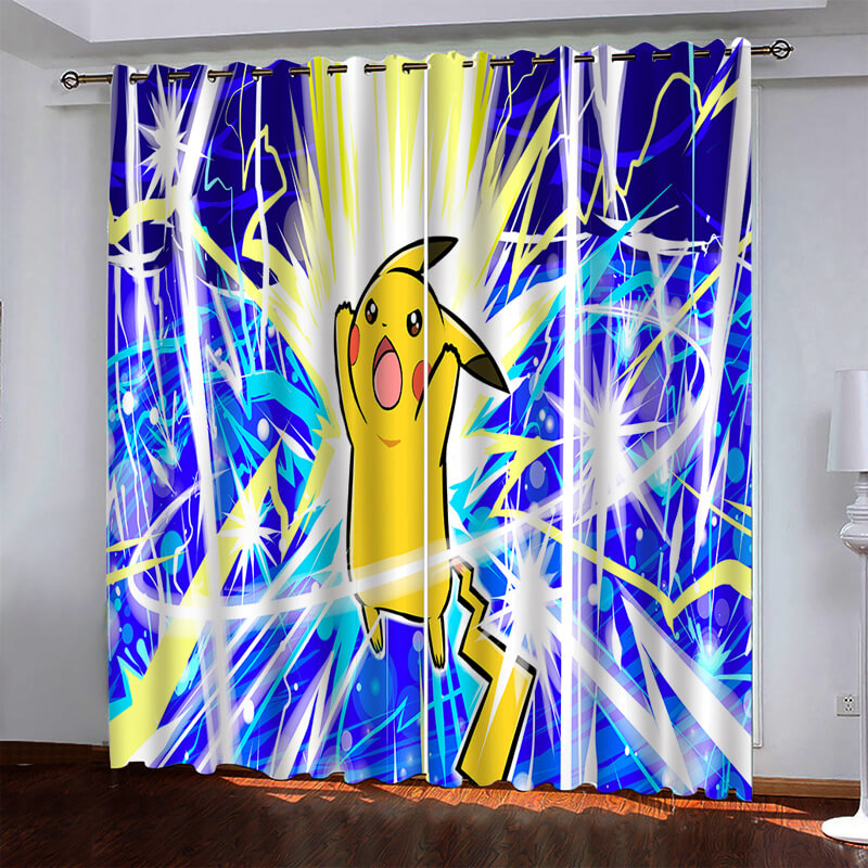 2024 NEW Pikachu Curtains Pattern Blackout Window Drapes