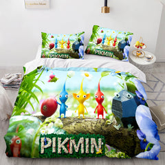 2024 NEW Pikmin Pattern Bedding Set Cosplay Quilt Covers