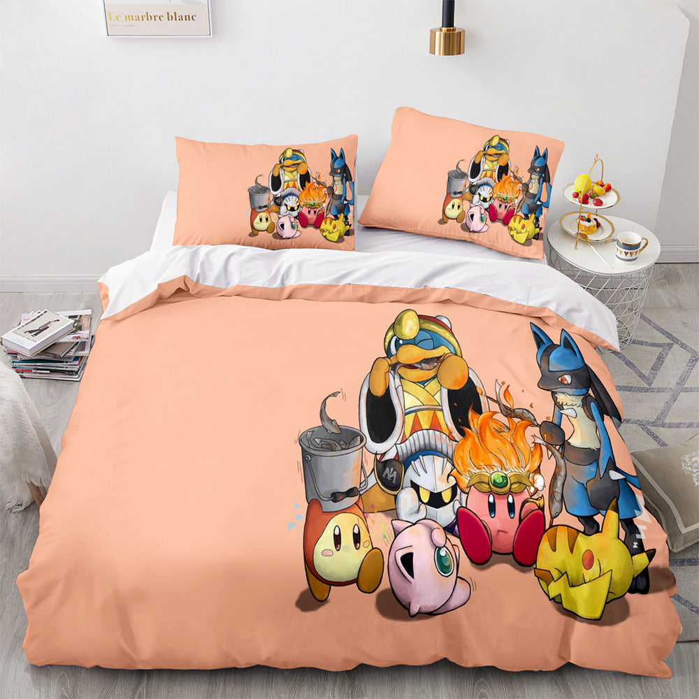 2024 NEW Pokémon Pattern Pikachu Bedding Set Quilt Cover