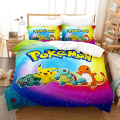 2024 NEW Pokemon Pikachu Cosplay Bedding Sets Quilt Cover