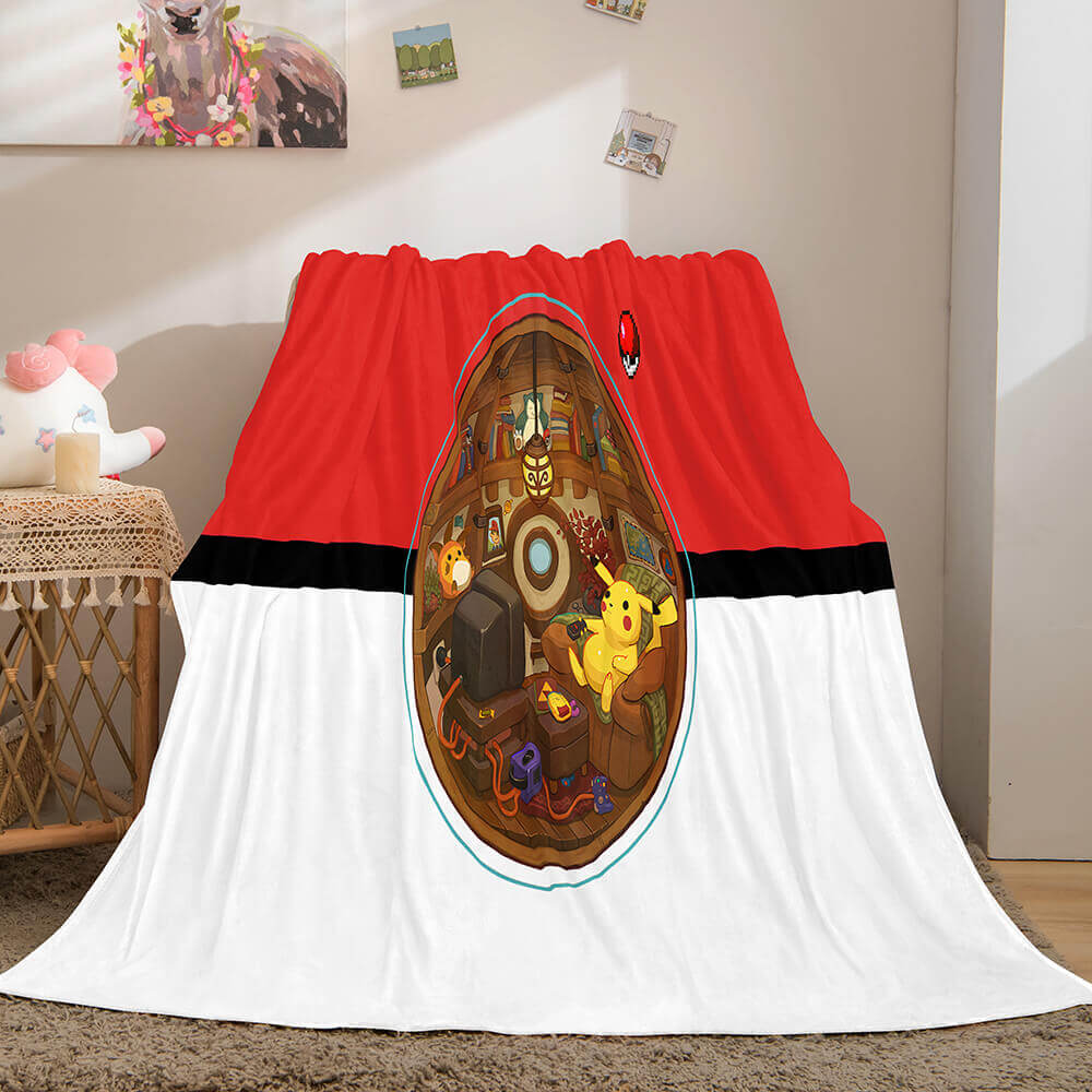 2025 NEW Pokemon Pikachu Flannel Fleece Blanket Throw Wrap Nap Quilt Blanket