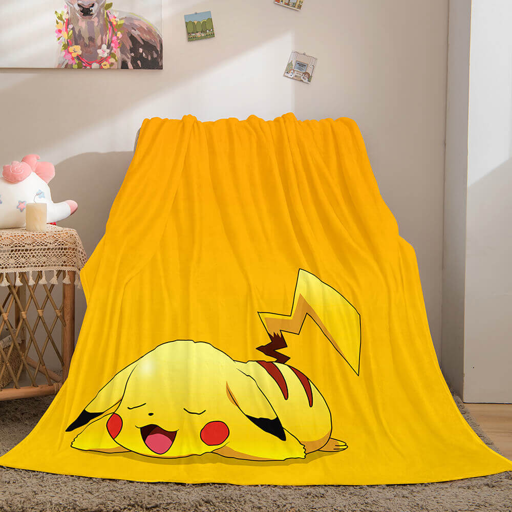 2025 NEW Pokemon Pikachu Flannel Fleece Blanket Throw Wrap Nap Quilt Blanket