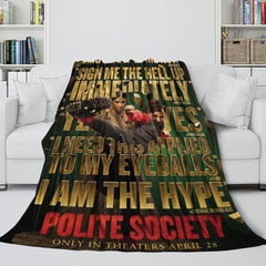 2025 NEW Polite Society Blanket Pattern Flannel Throw Room Decoration