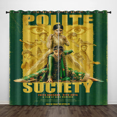 2024 NEW Polite Society Curtains Blackout Window Drapes Decoration