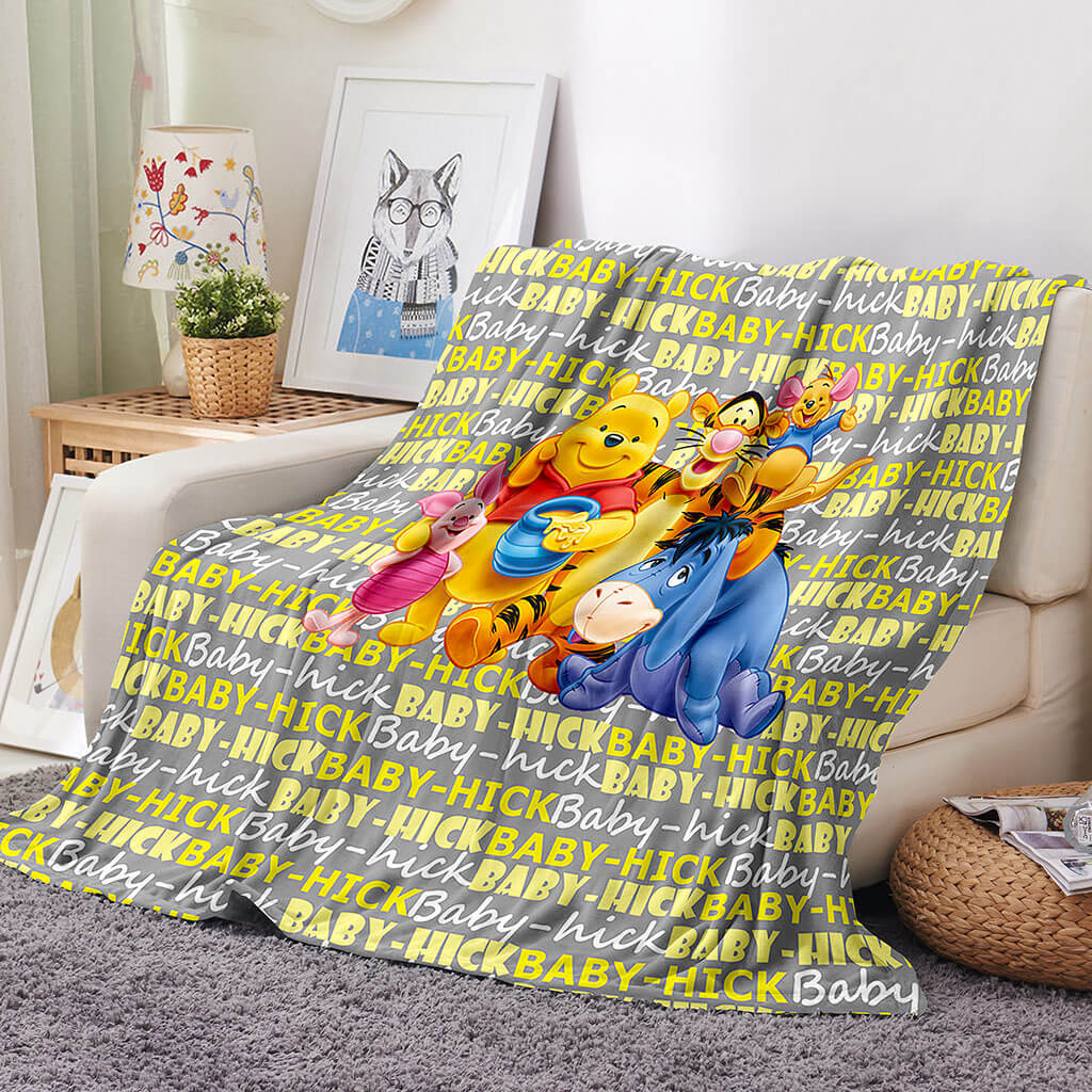 2024 NEW Pooh Bear Blanket Flannel Throw Room Decoration
