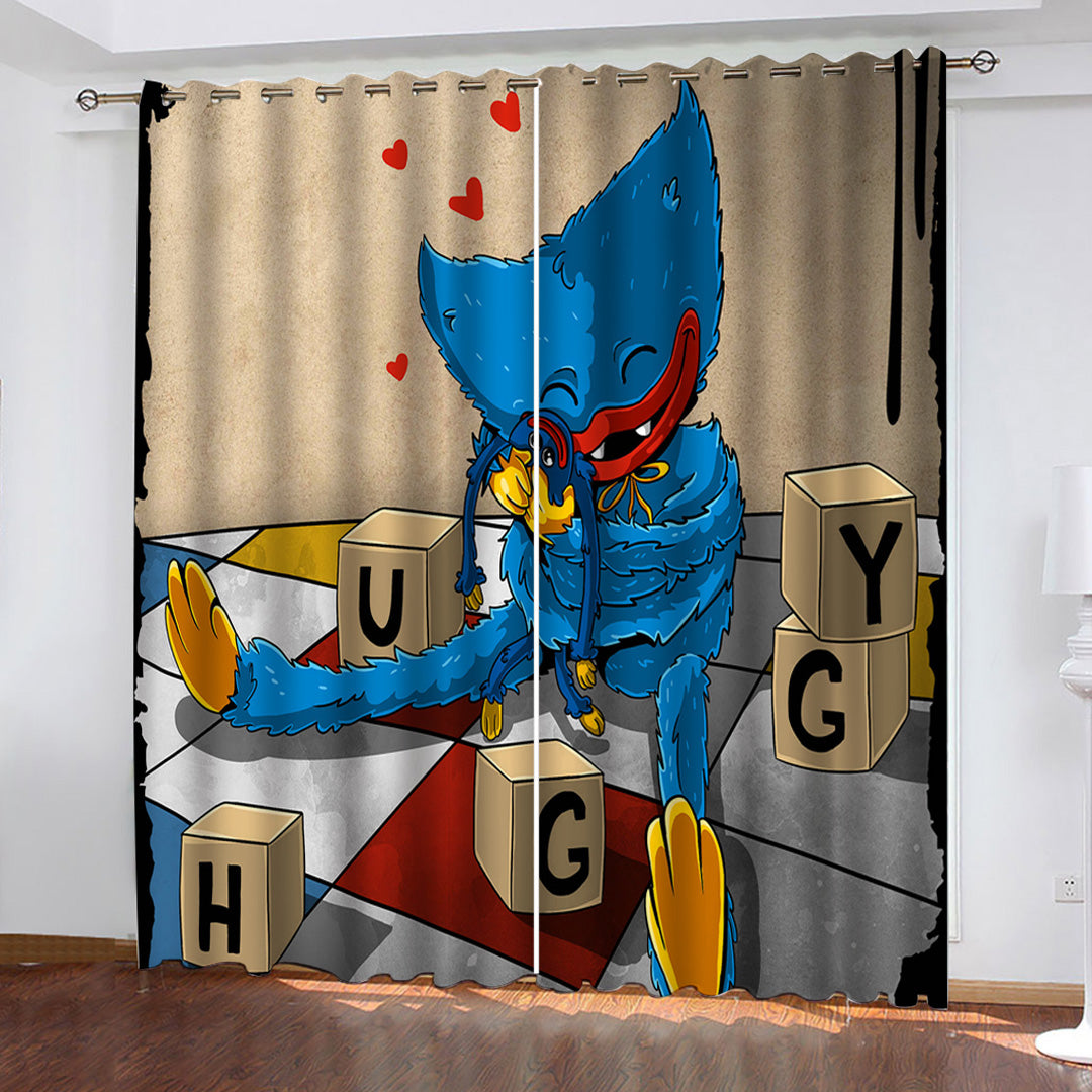 2025 NEW Poppy Playtime Curtains Pattern Blackout Window Drapes