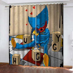 2025 NEW Poppy Playtime Curtains Pattern Blackout Window Drapes