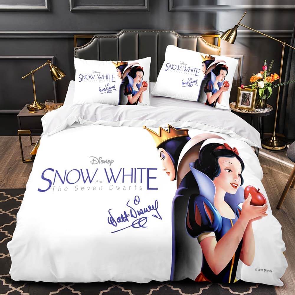2024 NEW Princess Snow White Cinderella Belle Bedding Set Quilt Duvet Cover Sets