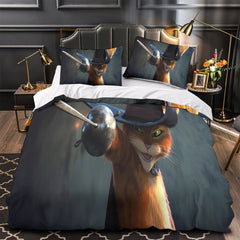 2024 NEW Puss in Boots The Last Wish Bedding Set Pattern Quilt Cover