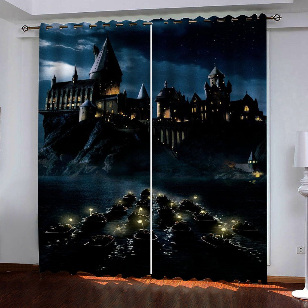 Harry Potter Hogwarts #26 Blackout Curtains For Window Treatment Set For Living Room Bedroom