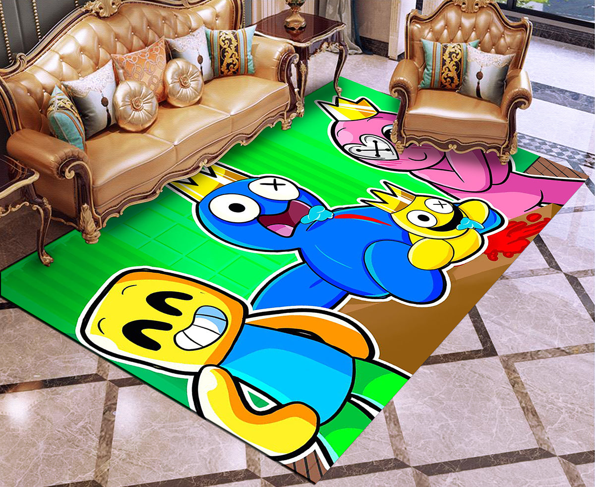 Rainbow Friends Graphic Carpet Living Room Bedroom Sofa Rug Door Mat Kitchen Bathroom Mats for Kids
