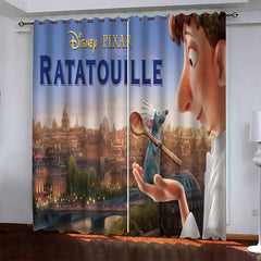 2024 NEW Ratatouille Curtains Pattern Blackout Window Drapes