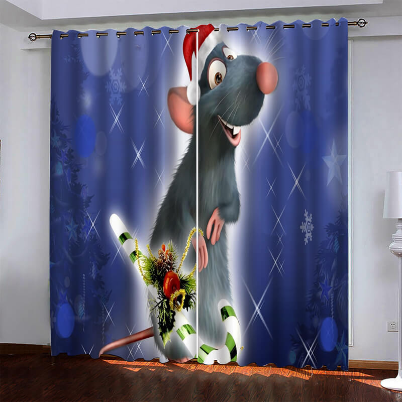 2024 NEW Ratatouille Curtains Pattern Blackout Window Drapes