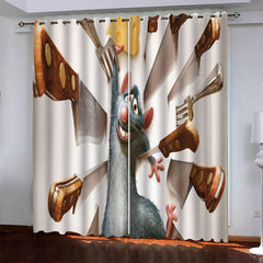 2024 NEW Ratatouille Curtains Pattern Blackout Window Drapes