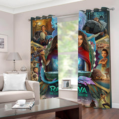 2025 NEW Raya and The Last Dragon Curtains Blackout Window Drapes Room Decoration