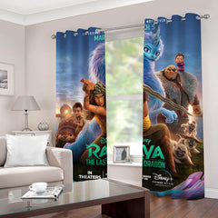 2025 NEW Raya and The Last Dragon Curtains Blackout Window Drapes Room Decoration