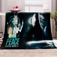2025 NEW Rick and Morty Blanket Flannel Throw Room Decoration