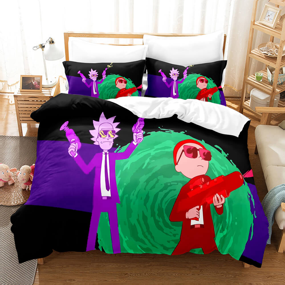 2025 NEW Rick and Morty Pattern Bedding Sets Quilt Covers Room Decoration