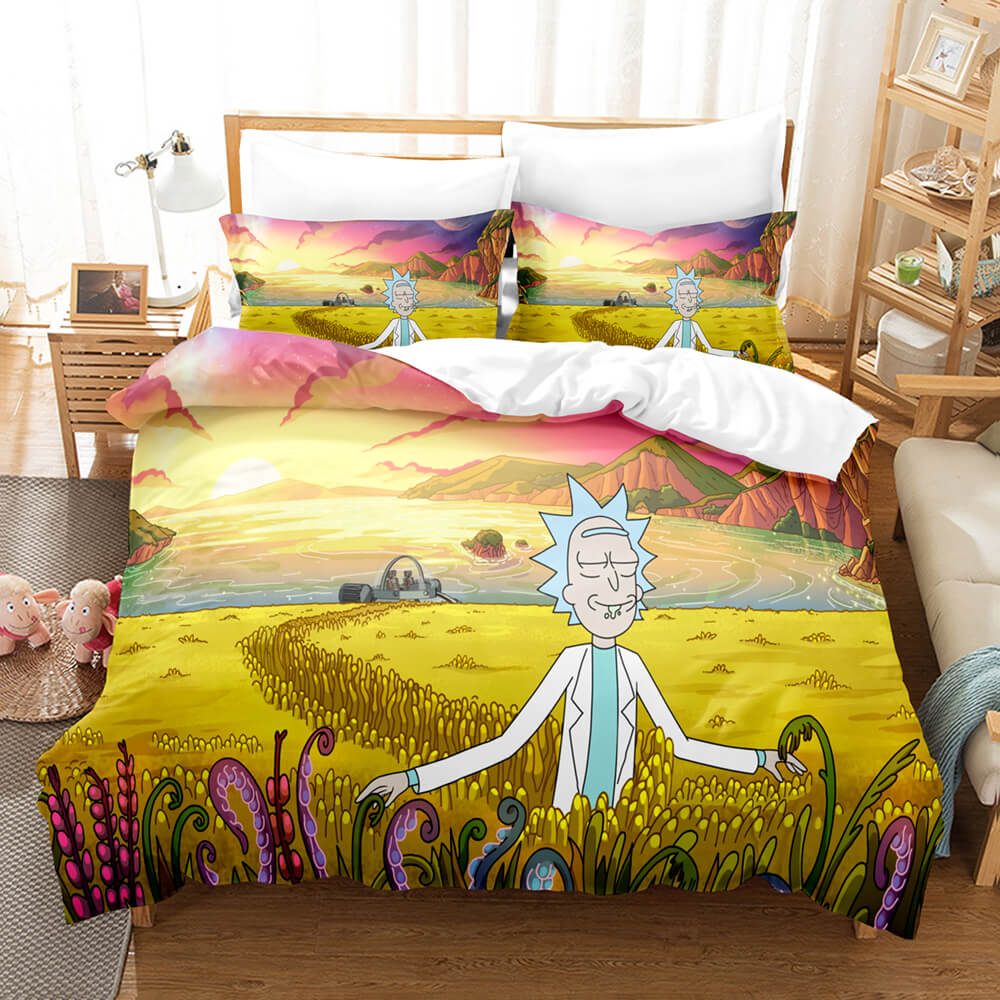 2025 NEW Rick and Morty Pattern Bedding Sets Quilt Covers Room Decoration