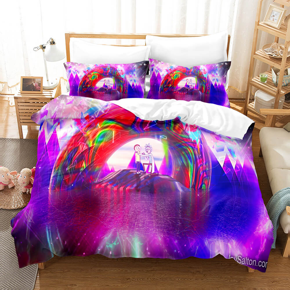 2025 NEW Rick and Morty Pattern Bedding Sets Quilt Covers Room Decoration