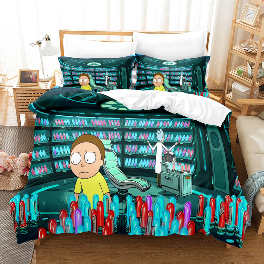 2025 NEW Rick and Morty Pattern Bedding Sets Quilt Covers Room Decoration