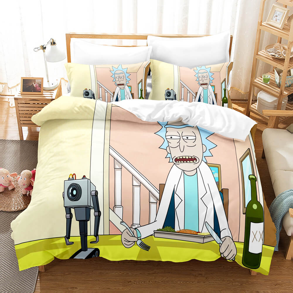 2025 NEW Rick and Morty Pattern Bedding Sets Quilt Covers Room Decoration