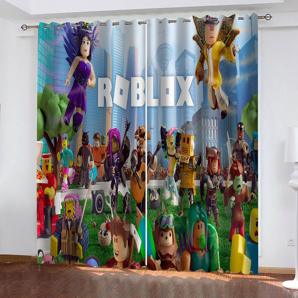 2024 NEW Roblox Curtains Blackout Window Treatments Drapes for Room Decoration